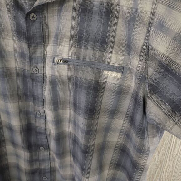 Columbia Men's XXL 2XL Omni Wick Omni Shade Sun Protection Button Down Shirt - Picture 7 of 9